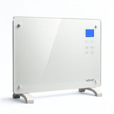Sklenený konvektorový ohrievač Zenet ZET-526, biely, 1500W