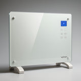 Sklenený konvektorový ohrievač Zenet ZET-526, biely, 1500W