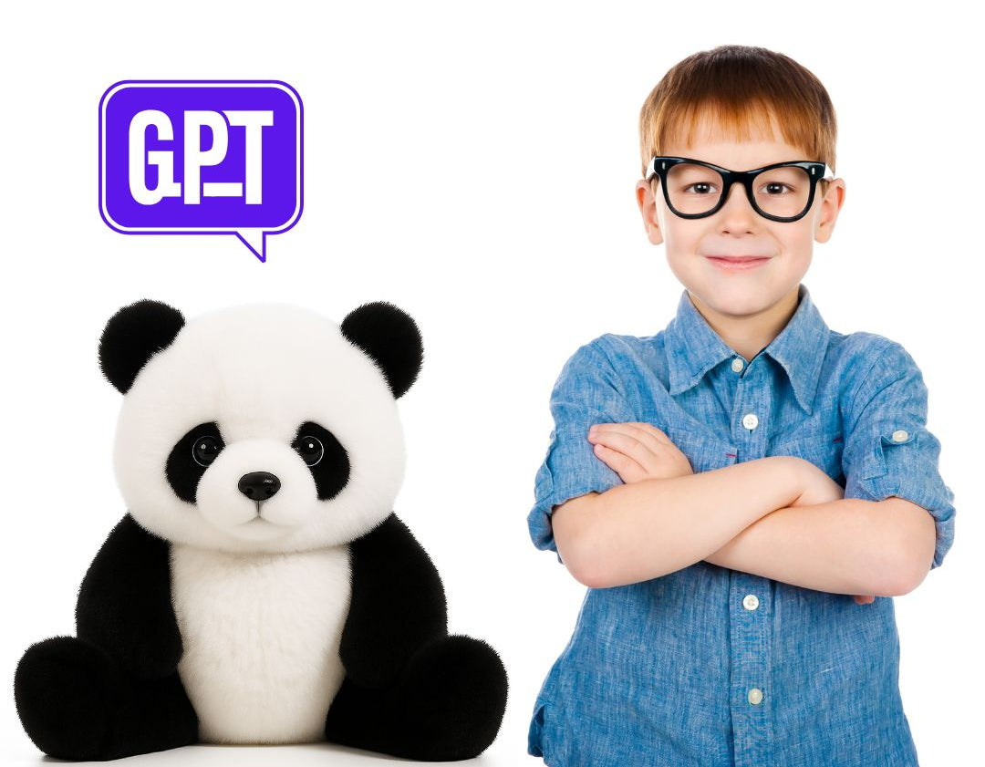 Interaktywna inteligentna maskotka AI PANDA – mówiąca edukacyjna zabawka z sztuczną inteligencją, ładowanie USB, odpowiednia dla dzieci 3+