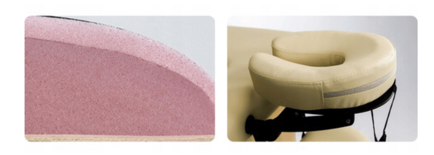 Drevený masážny stôl ZENET - rozkladací, nastaviteľný, profesionálny, s poťahom, ZET-1047/L-CREAM