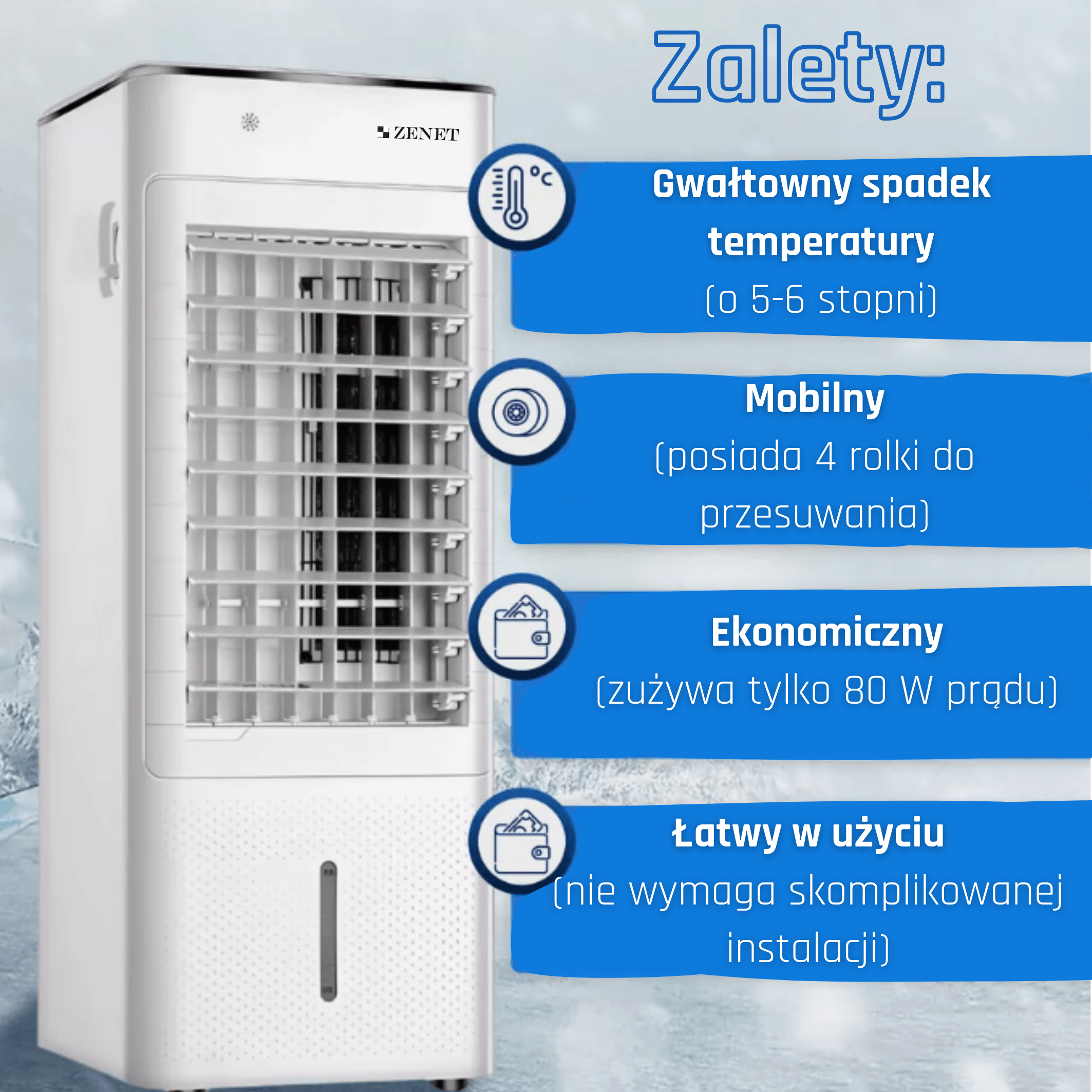 Prenosná klimatizácia Zenet ZET-480