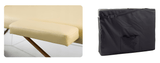 Drevený masážny stôl ZENET - rozkladací, nastaviteľný, profesionálny, s poťahom, ZET-1047/L-CREAM
