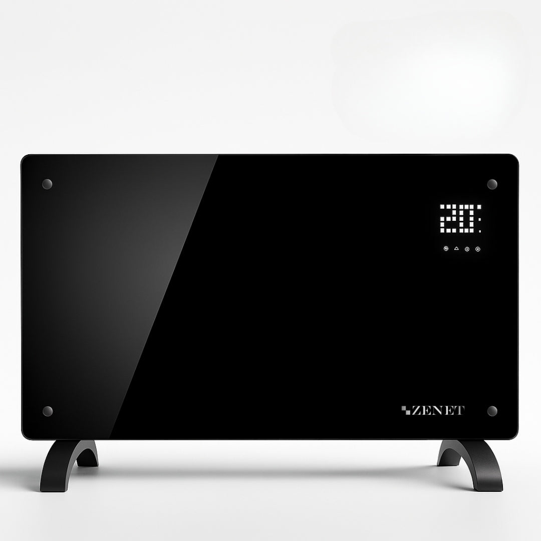 Dekoratívny sklenený konvektorový ohrievač Zenet 530, úsporný 2000 W
