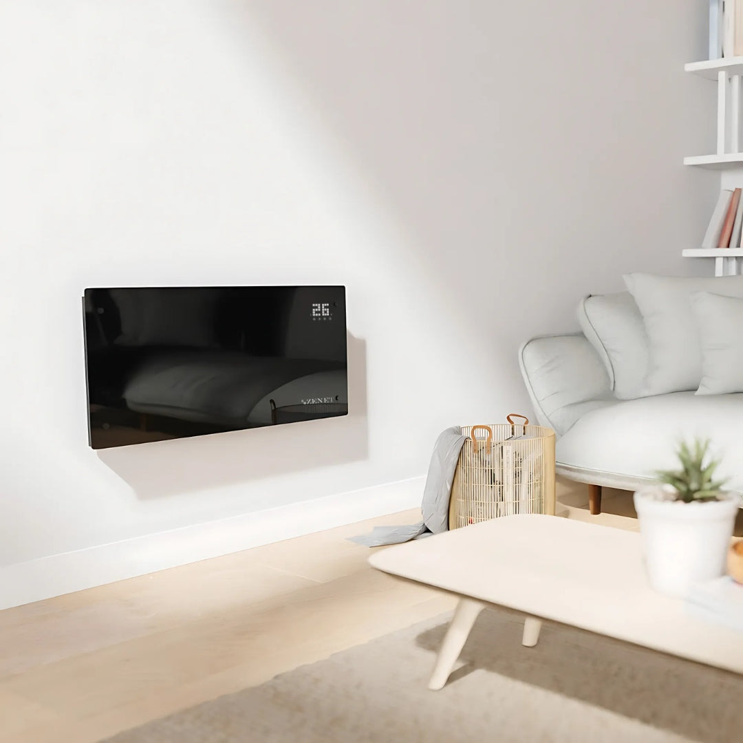 Dekoratívny sklenený konvektorový ohrievač Zenet 530, úsporný 2000 W